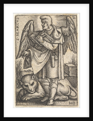 Plate 2: Saint Mark, his head turned in profile to the left, with an open book in his righ…, 1541 by Sebald Beham