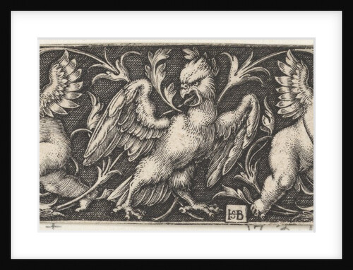 Horizontal Panel with an Eagle Flanked by Two Genii, 1544 by Sebald Beham
