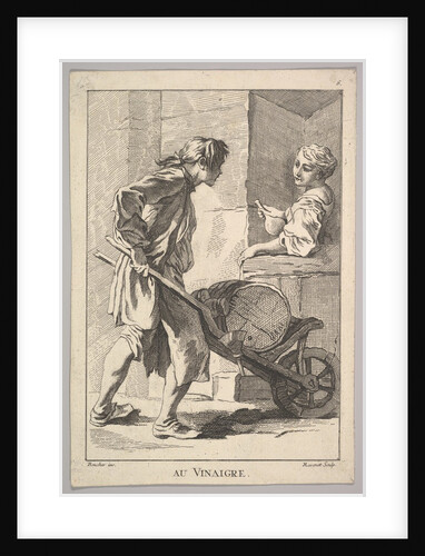 Reverse copy of Au Vinaigre, from Le Cris de Paris…, 18th century by Simon François Ravenet