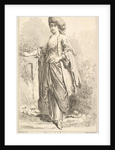 Femme du Levant, from Recueil de diverses fig.res étrangeres Inventées par F. Bouc…, 18th century by Simon François Ravenet