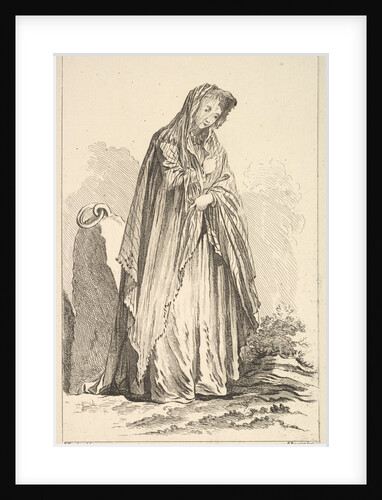 Femme de Boulogne, from Recueil de diverses fig.res étrangeres Inventées par F. Bo…, 18th century by Simon François Ravenet