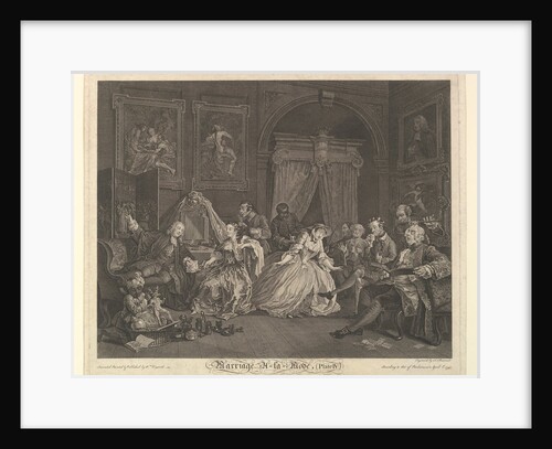 Marriage A-la-Mode, Plate IV, April 1, 1745 by Simon François Ravenet