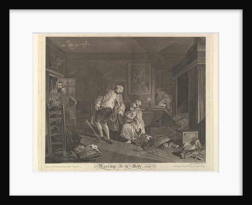 Marriage A-la-Mode, Plate V, April 1745 by Simon François Ravenet