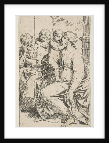 Holy Family with Saint John the Baptist, copy in reverse after Cantarini, ca. 1640-1642 or after by Unknown
