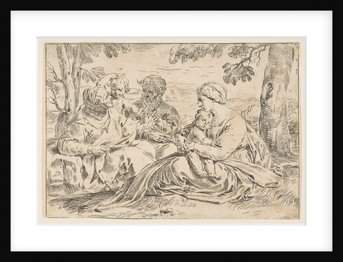 Holy Family with Saint Elizabeth and Saint John the Baptist, copy in reverse a…, ca.1639 or after by Unknown