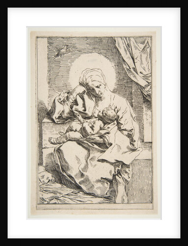 Madonna and Child with a bird, ca. 1635-1636 by Simone Cantarini