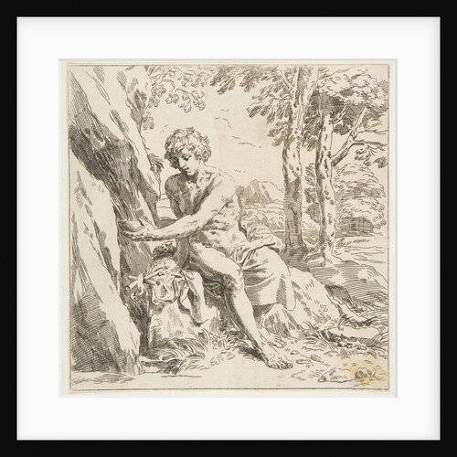 Saint John the Baptist in the desert, copy in reverse after Cantarini, ca. 1637-1639 or after by Unknown