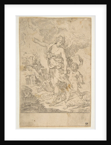 A guardian angel walking with a child, ca. 1640 by Simone Cantarini