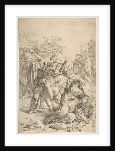 Saint Benedict exorcising a demon, ca. 1637-1639 by Simone Cantarini