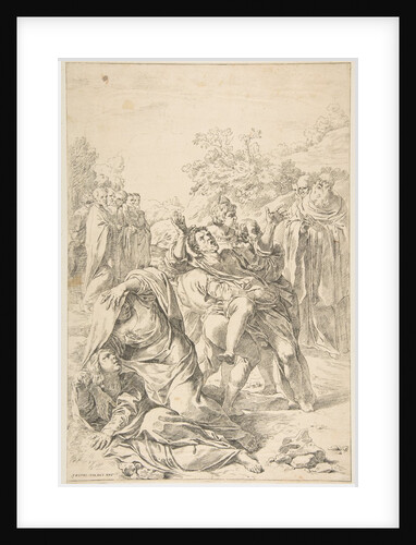 Saint Benedict exorcising a demon, ca. 1637-1639 by Simone Cantarini