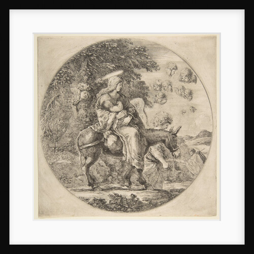 Flight into Egypt, a round composition, ca. 1662 by Stefano della Bella