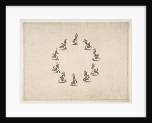 Ten Cavaliers Forming a Circle, 1652 by Stefano della Bella