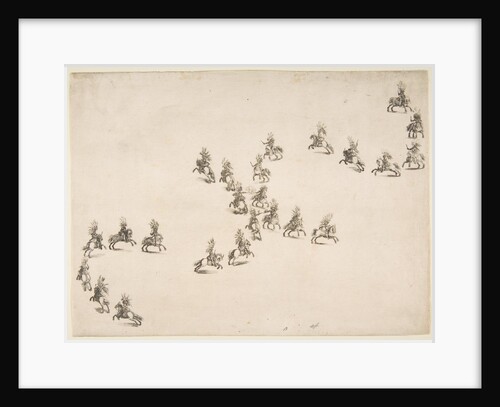 Twenty-four Cavaliers Form a Double S, 1652 by Stefano della Bella
