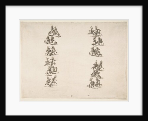 Twenty-four Cavaliers Fighting in Two Columns, 1652 by Stefano della Bella