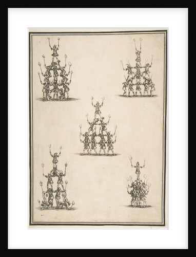 Five Groups of Acrobats, 1652 by Stefano della Bella