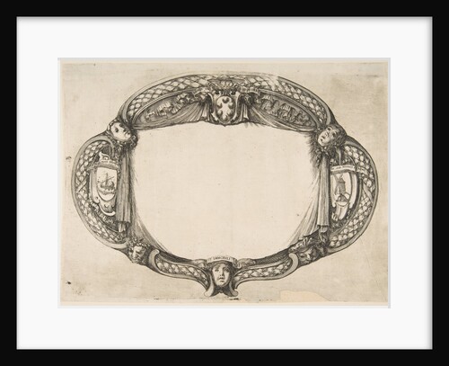 Ornament Design for a Thesis on the Device: Quest' un soccorso, ca. 1656 by Stefano della Bella