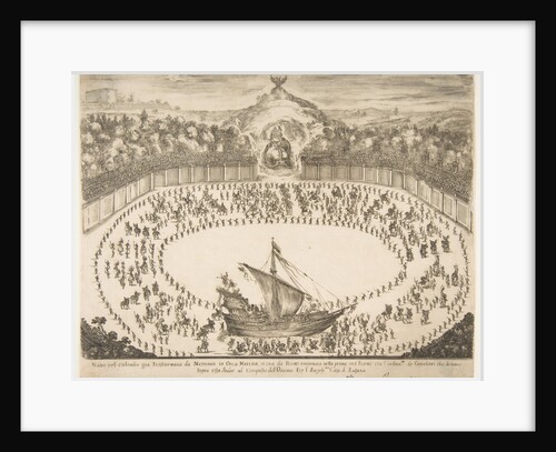 Parade float in the form of a ship, coat of arms of the Grand Duke of Modena at top, 1652 by Stefano della Bella