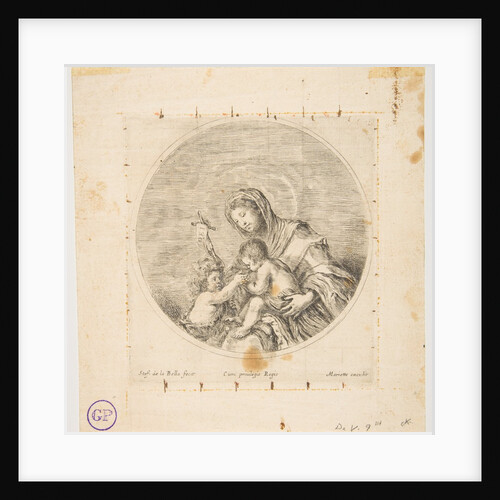 The Virgin and Child with Saint John, a round composition, ca. 1641 by Stefano della Bella