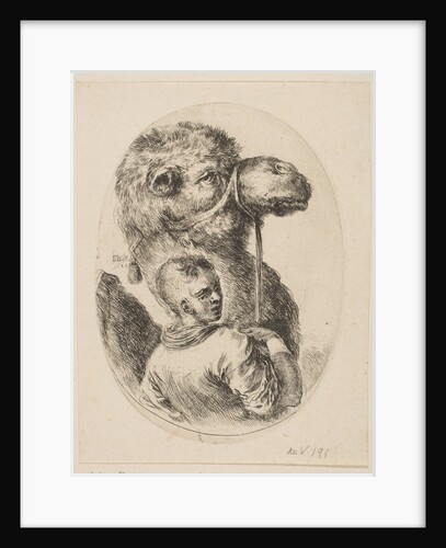 A slave holds a camel by the bridle, from 'Several heads in the Persian style by Stefano della Bella