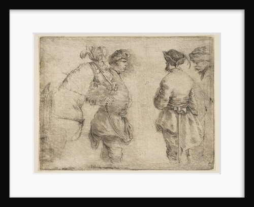 A Pole Leading a Horse by the Bridle and Speaking with Two Other Men, ca. 1662 by Stefano della Bella