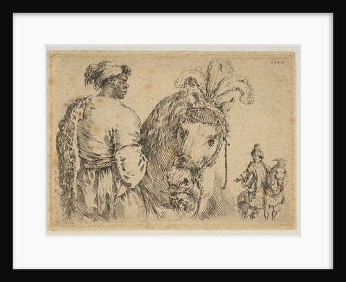 A Black Man Feeding a Horse, ca. 1662 by Stefano della Bella