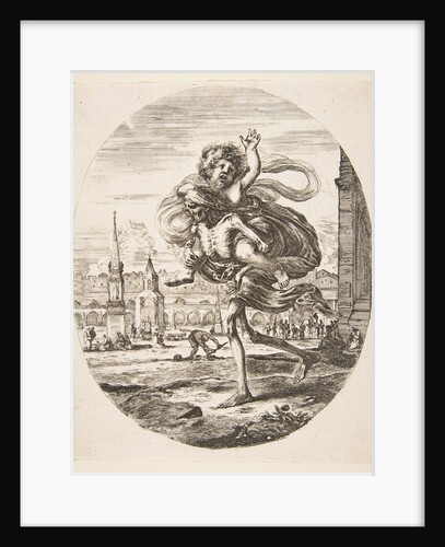 Death carrying a child, from 'The five deaths', ca. 1648 by Stefano della Bella