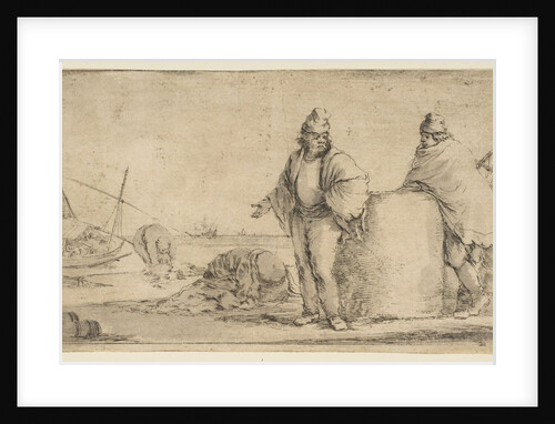 Two sailors with a bale of merchandise, ca. 1662 by Stefano della Bella
