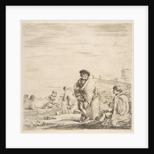 A standing sailor talking to a seated Levantine, ca. 1660 by Stefano della Bella