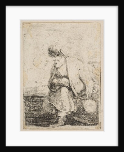 An Old Turk Seated on a Stone, ca. 1662 by Stefano della Bella
