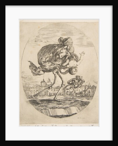 Death carrying an infant, from 'The five deaths', ca. 1648 by Stefano della Bella