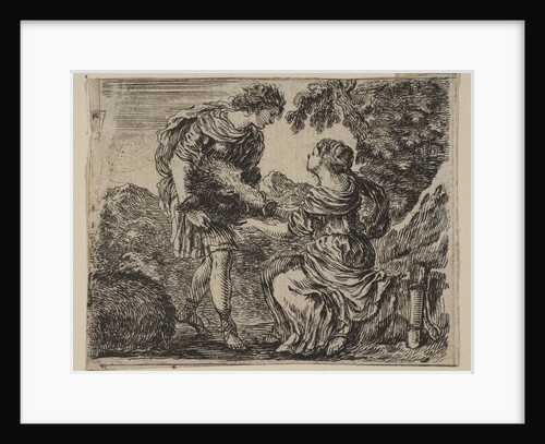 Meleager and Atalanta, from 'Game of Mythology', 1644 by Stefano della Bella