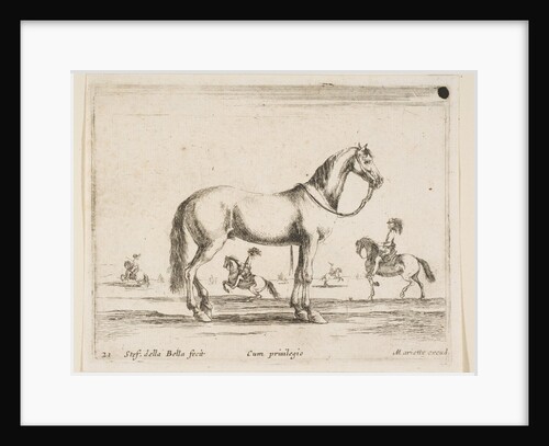 Plate 21: horse, from 'Various animals', 1641 by Stefano della Bella