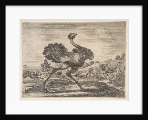 Ostrich hunt, from 'Animal hunts', ca. 1654 by Stefano della Bella