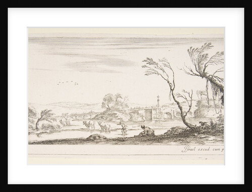 Plate 2: a peasant woman removing her shoes in center, another peasant woman and two c…, ca. 1641 by Stefano della Bella