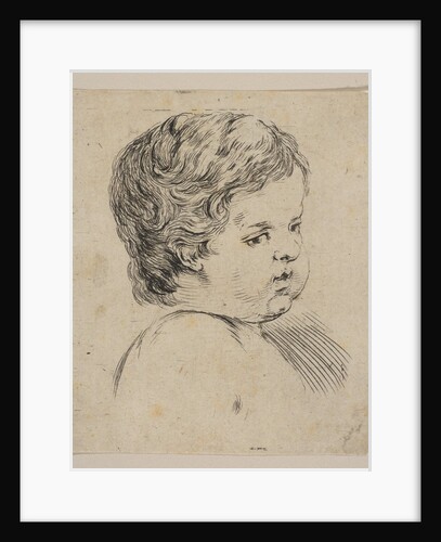 Plate 12: head of a child, from 'The Book for Learning to Draw by Stefano della Bella