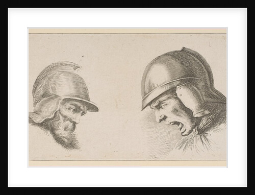 Two Heads of Old Soldiers, after 1641 by Peregrine Lovell