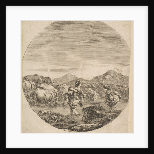 Two Women Crossing a Stream, ca. 1646 by Stefano della Bella