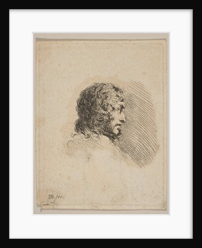 Head of a young man in profile, from 'Various portraits by Stefano della Bella