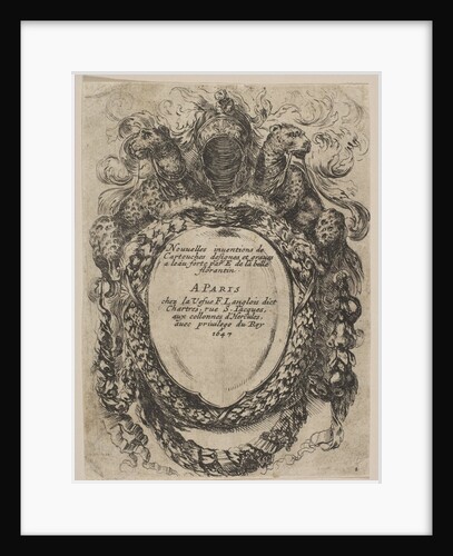 Cartouche with Title: Nouvelles inventions de Cartouches, 1647 by Stefano della Bella