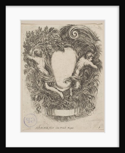 Cartouche Framed by Apollo and Pan, 1647 by Stefano della Bella