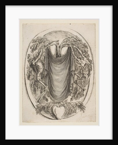 Cartouche with Skeletons, 1647 by Stefano della Bella
