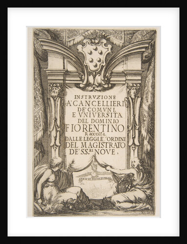 Frontispiece for the Instruzione a' Cancellieri, 1635 by Stefano della Bella