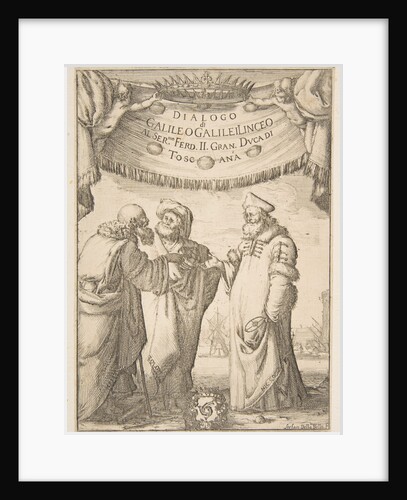 Frontispiece for Dialogo di Galileo Galilei, 1632 by Stefano della Bella