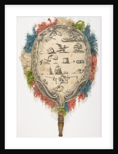 A fan with a rebus on Love on one side Fortune on the other, ca. 1639 by Stefano della Bella