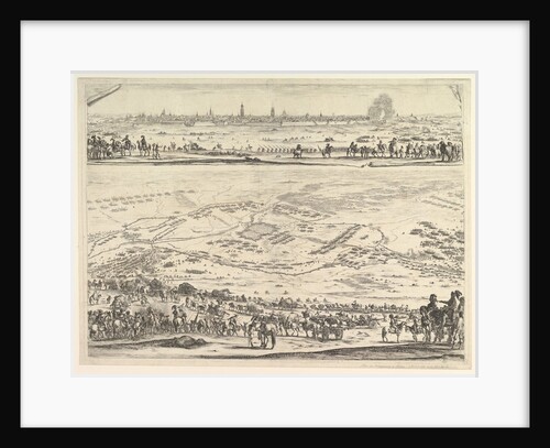 Plan and view of the siege of Arras: lower part of the plate with a topographical view wit…, 1641 by Stefano della Bella