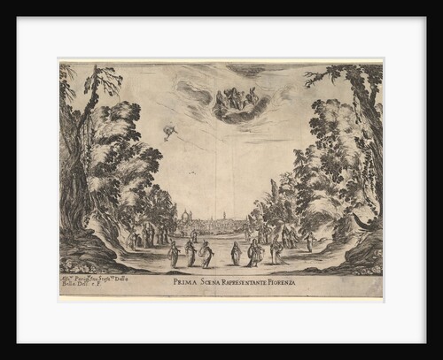 First scene, in Florence, from 'The marriage of the gods', 1637 by Stefano della Bella