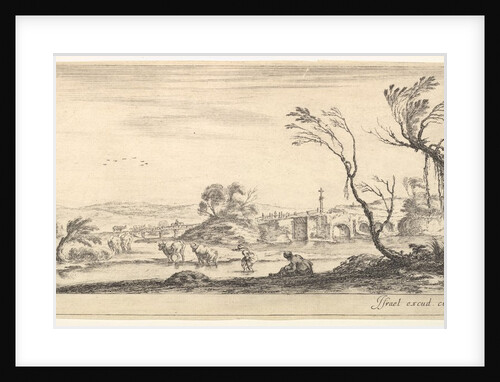 Plate 2: a peasant woman removing her shoes in center, another peasant woman and two c…, ca. 1641 by Stefano della Bella