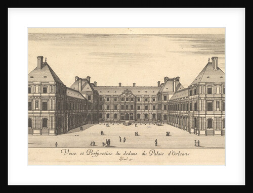 View and Perspective of the inside of the Palais d'Orleans, from 'Various views of rema…, 1649-51 by Stefano della Bella