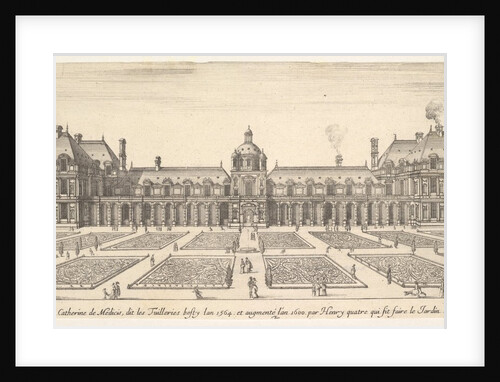 The palace of Catherine de Medici, called the Tuilleries, from 'Various views of remark…, 1649-51 by Stefano della Bella