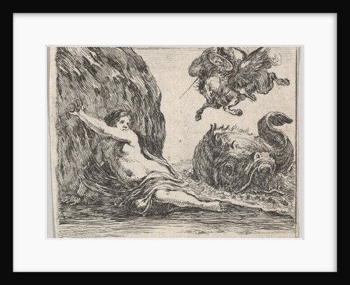 Perseus and Andromeda, from 'Game of Mythology', 1644 by Stefano della Bella